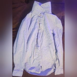 Long sleeves shirt/ men/ blue-white